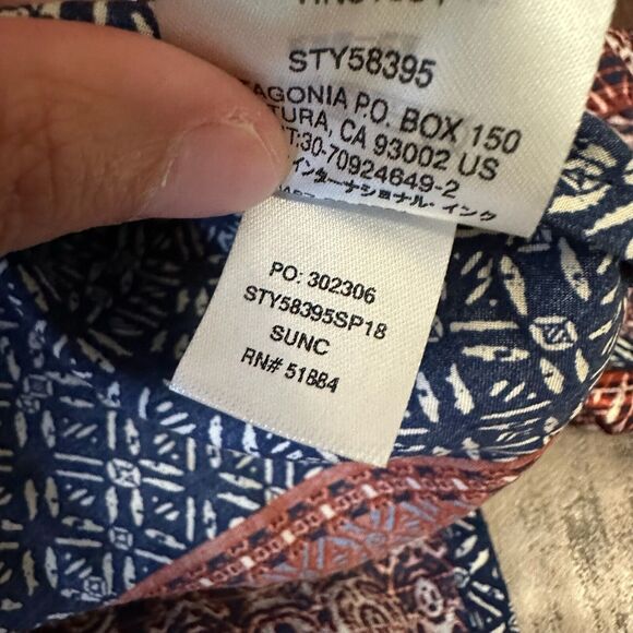 PATAGONIA Lost Wildflower Dress in Sunburst Crux Navy w Pockets Adjustable - Picture 9 of 11